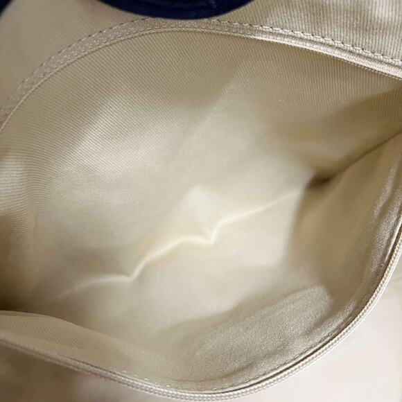 Authentic CHANEL CC Canvas MM Deauville Tote Blue Denim Navy Chain Shoulder Bag - Picture 11 of 16